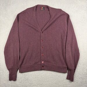 Vintage Arnold Palmer Cardigan Mens XL Red V Neck Robert Button